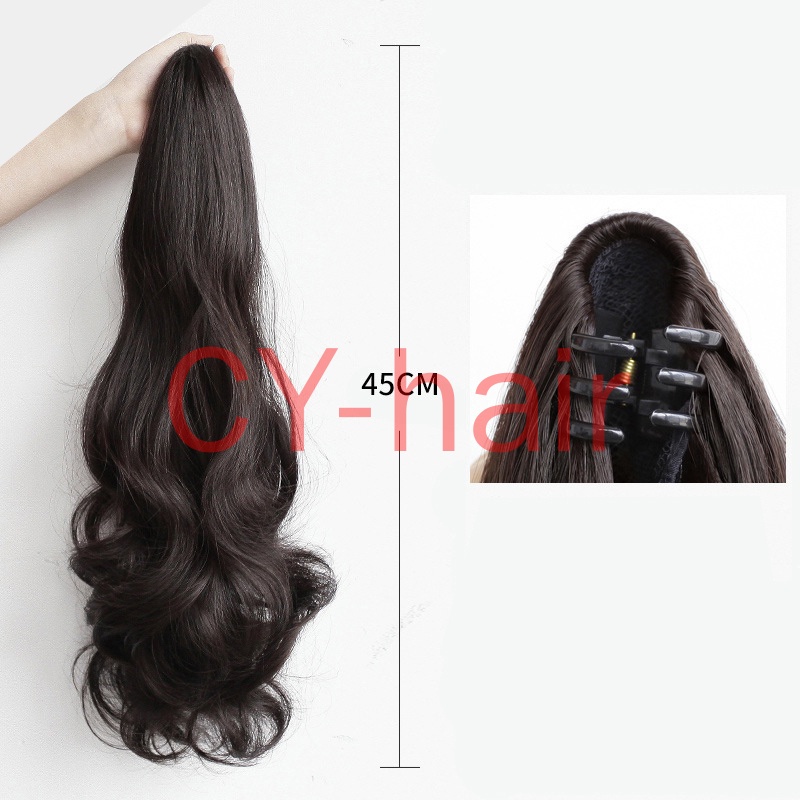 Tóc Giả Đuôi Ngựa Dài Xoăn Gợn Sóng Tự Nhiên Cho Nữ