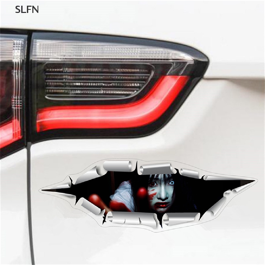 Sticker 3D Hình Mắt Mèo Vui Nhộn Chống Thấm Nước Trang Trí Xe Hơi