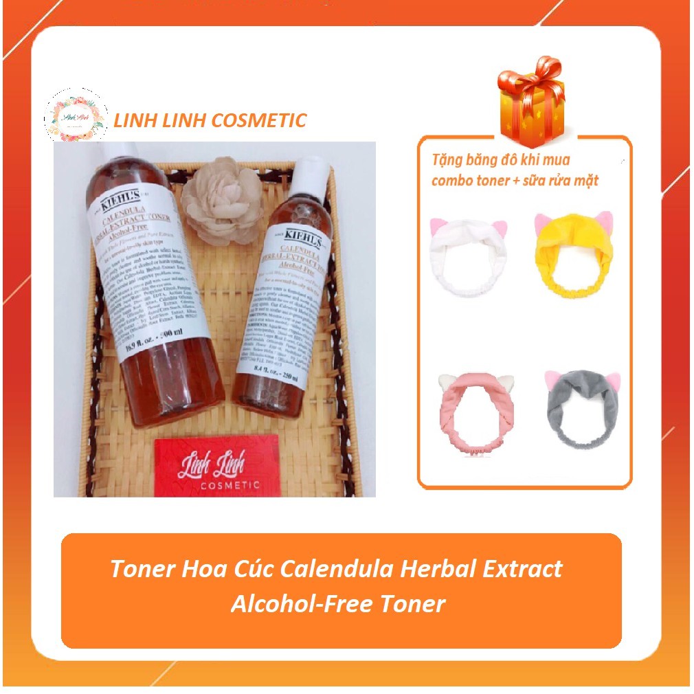 (tặng kèm băng đô) Toner hoa cúc Kiehl's Calendula / Toner hoa cúc Kiehls Calendula