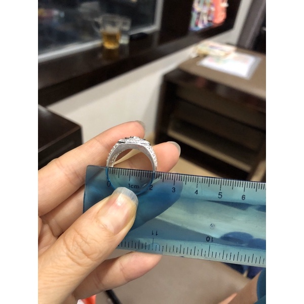 Nhẫn bạc ta nửa hàng đá trái tim,Nhẫn trái tim nạm đá bạc ta-Minh Tâm Jewelry