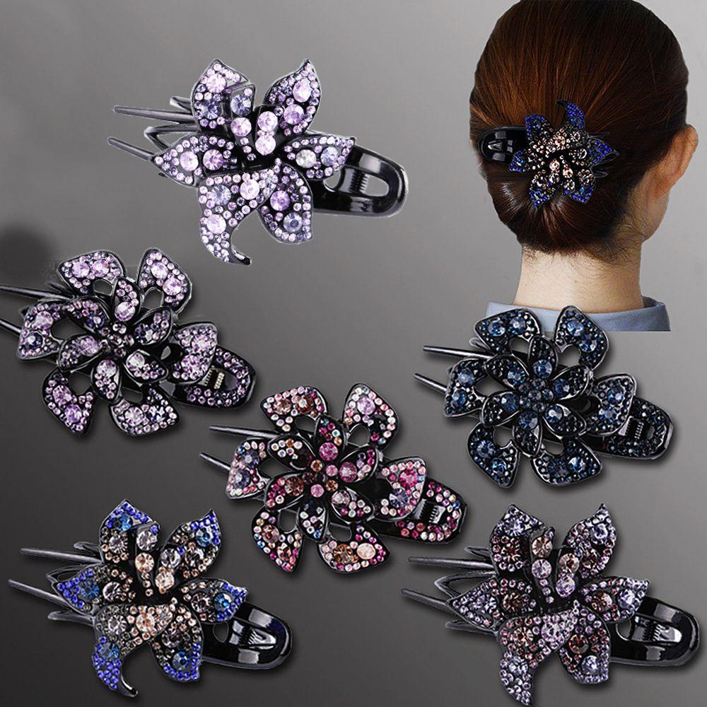 Kẹp Tóc Đuôi Ngựa Phong Cách Vintage Cho Nữ WMES15H Giá Đỡ|Kẹp Mỏ Vịt Gắn Lò Xo Chuyên Dụng