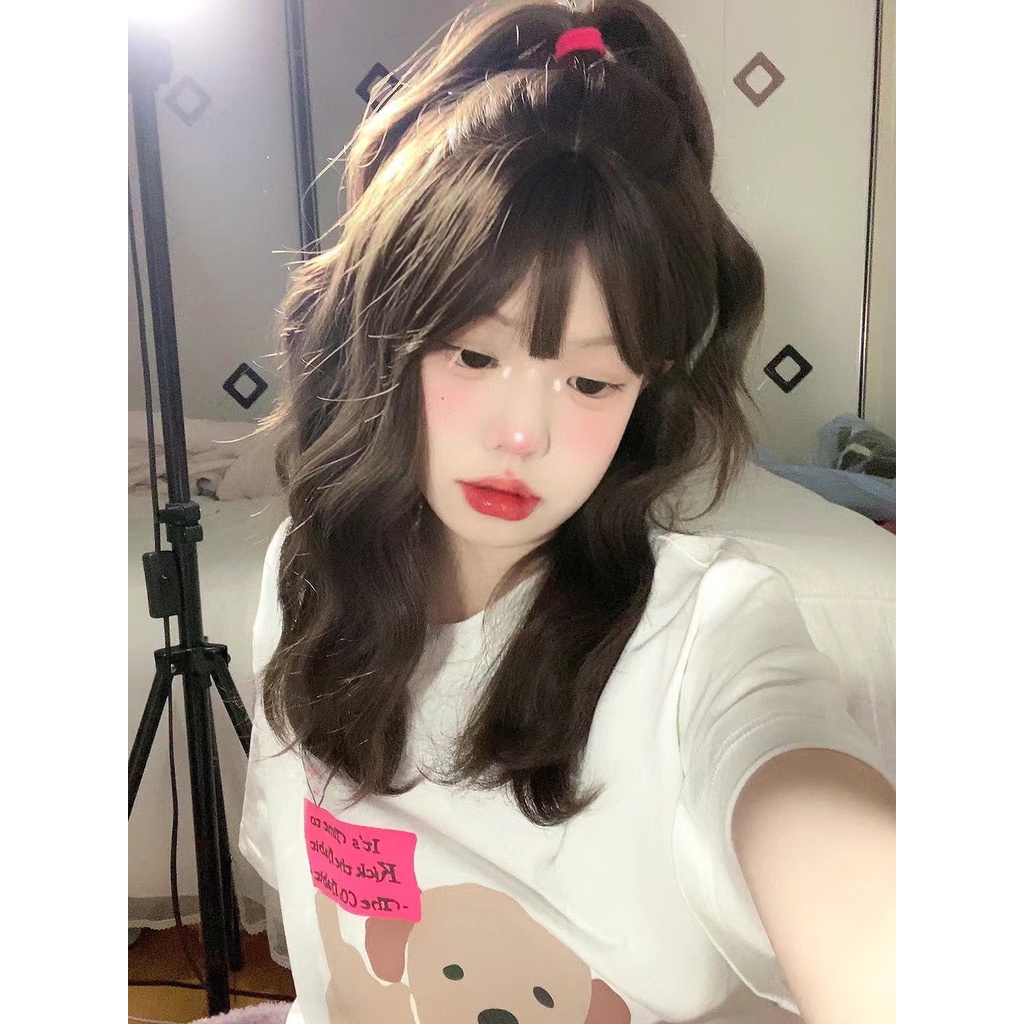 NRVP Áo Thun Cổ Tròn Oversize Thời Trang Hàn Quốc 2022 Cho Nữ