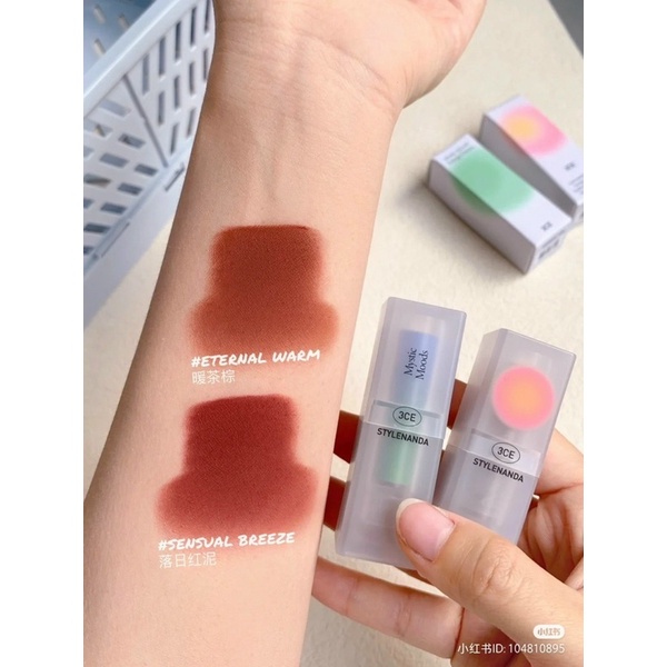 Phấn mắt, phấn má, son BST 3CE Mystic Moods Energy Drivers