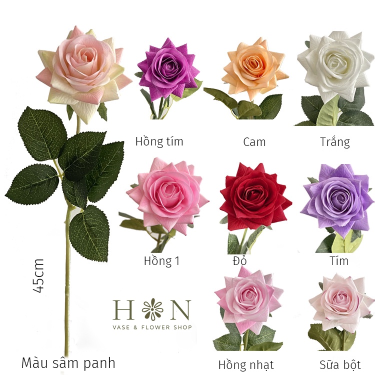 Hoa hồng cánh ẩm - Hoa lụa cao cấp loại 1 giống thật 99% , cánh mềm, có mùi thơm nhẹ