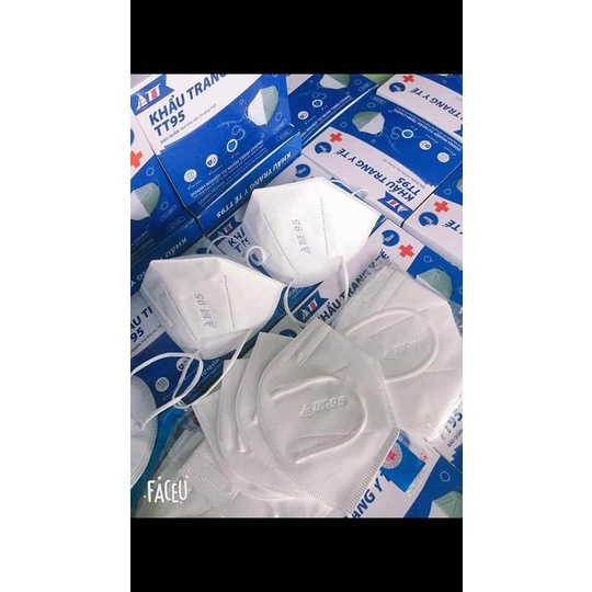 Khẩu trang y tế kháng khuẩn N95 TT95 chính hãng 5 lớp vải không dệt cao cấp