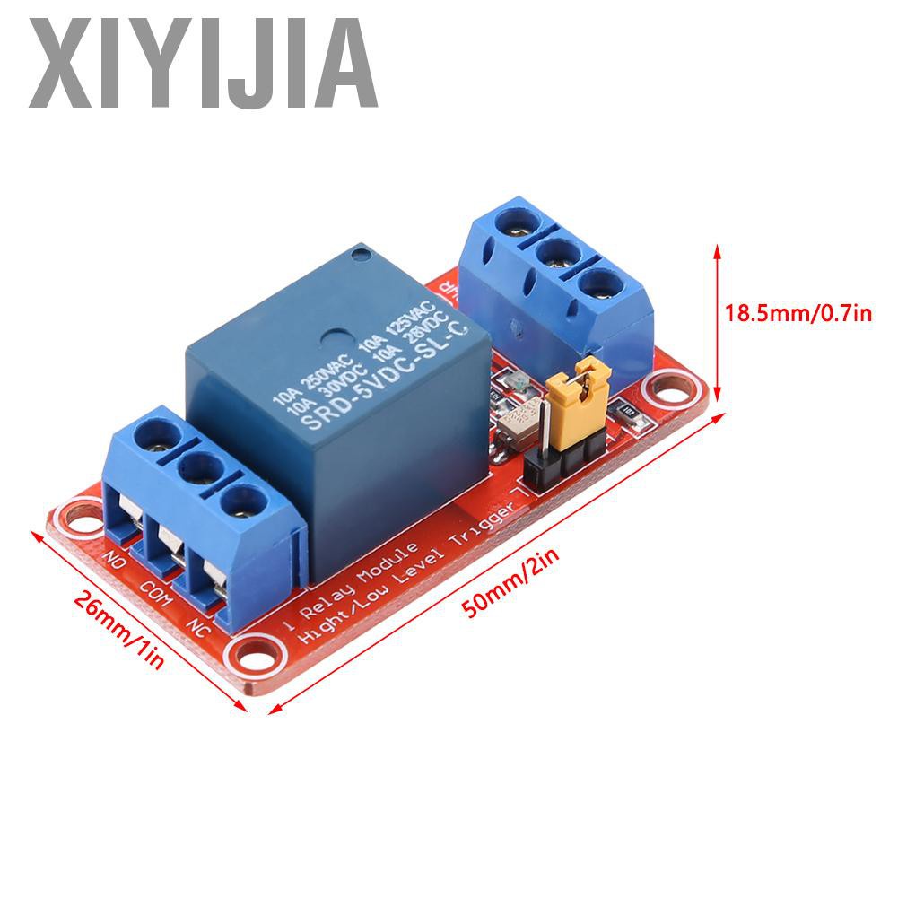 Xiyijia 1 Channel Optocoupler Relay Module Board High & Low Trigger 5V/12V/24V 