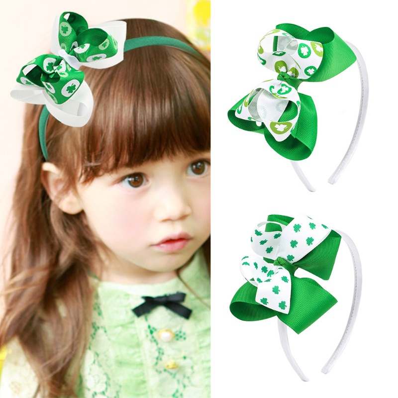 Flgo Shamrock Băng Đô Lớn In Họa Tiết Saint Patrick s Day Trang Trí Tiệc Kỳ Nghỉ