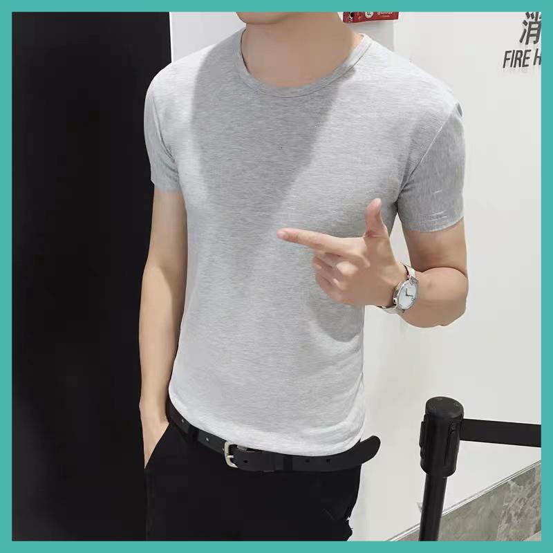 Áo thun nam ngắn tay cổ tròn dáng slimfit, chuẩn thiết kế hàn quốc, cực tôn dáng, lịch sự, trẻ trung(ACT)