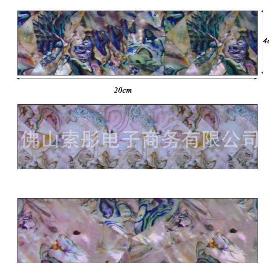 Túi 16 tấm foil vân xà cừ trang trí móng size 4x20cm