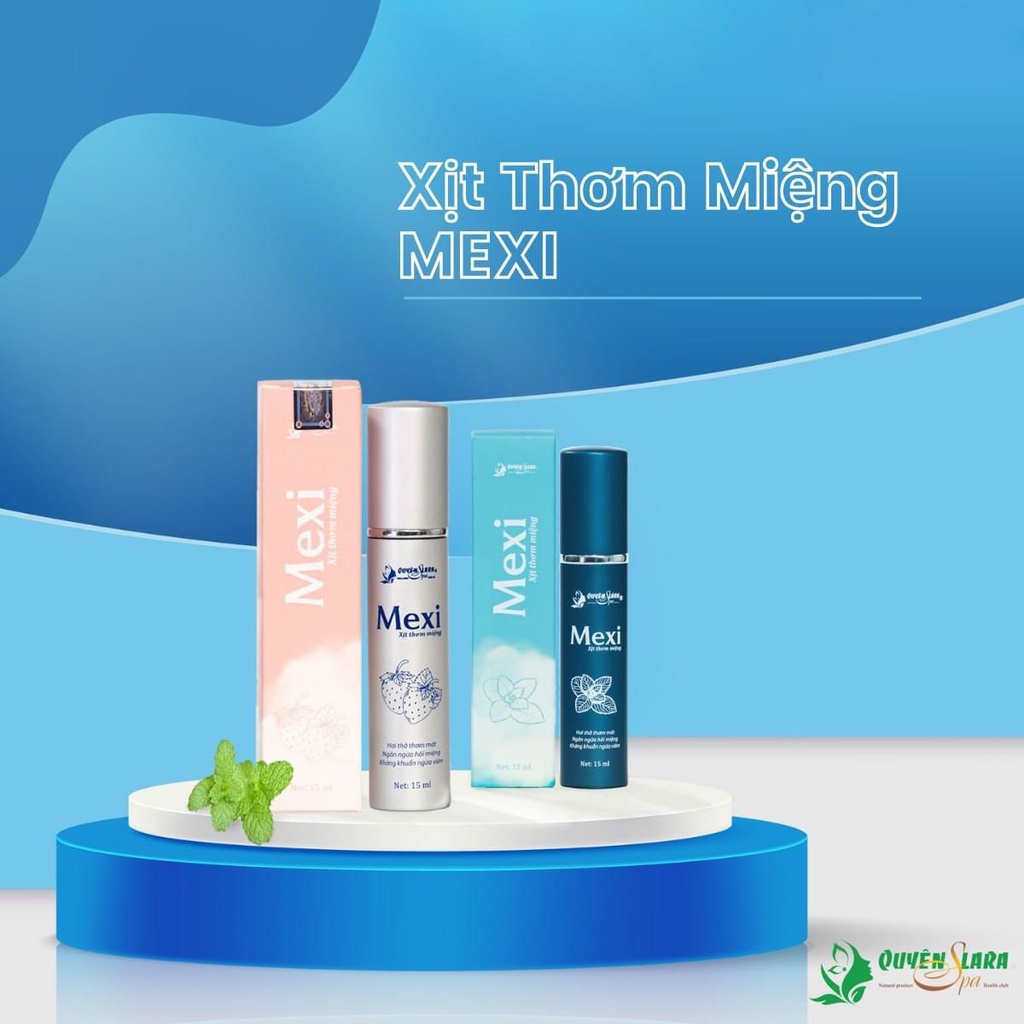 Combo 2 Xịt Thơm Miệng Cao Cấp Mexi ️Quyên Lara ,Tự Tin Giao Tiếp,Vệ Sinh Khử Mùi Hôi Miệng Tức Thì,15ml