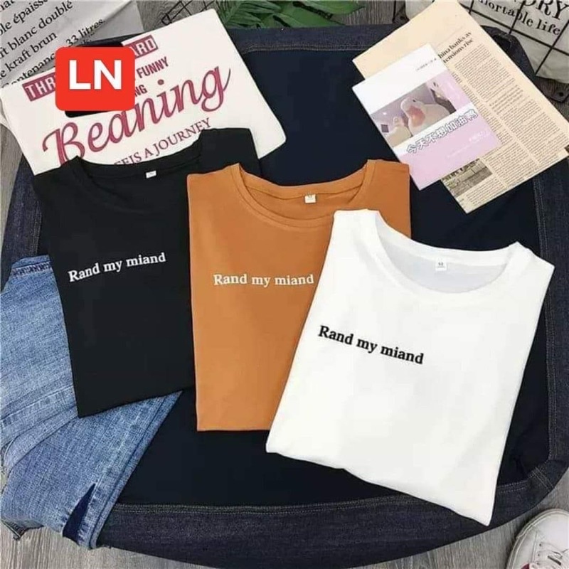 Áo phông chữ love in tay LN11