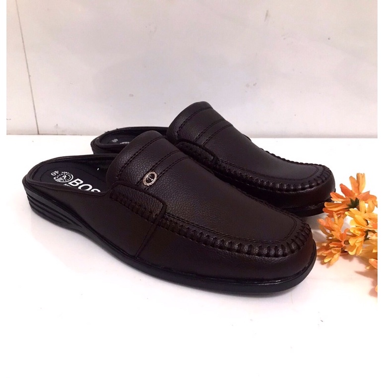 Giày không gót nam màu nâu.da mềm..mẫu mới nhất hiện nay | BigBuy360 - bigbuy360.vn