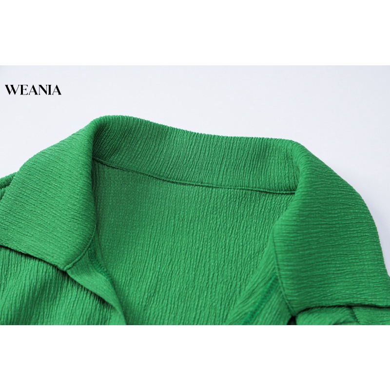 Bộ Áo Tay Dài Cổ Chữ V + Chân Váy Lưng Cao Xẻ Tà Thời Trang Dành Cho Nữ