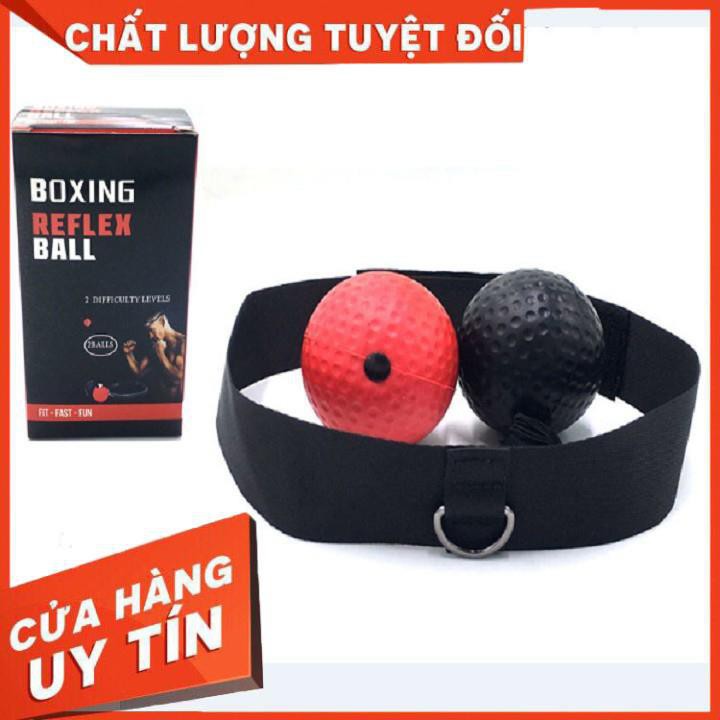 [XẢ KHO+FREE SHIP Thanh tập thể dục. Bóng Phản Xạ Võ Thuật Đeo Đầu - CAO SU NON ĐÀN HỒI