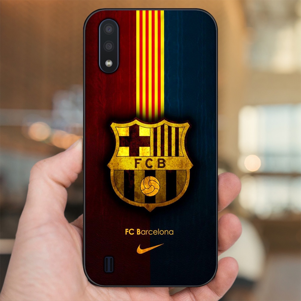 Ốp lưng Samsung A01 viền đen in hình Barcelona Barca