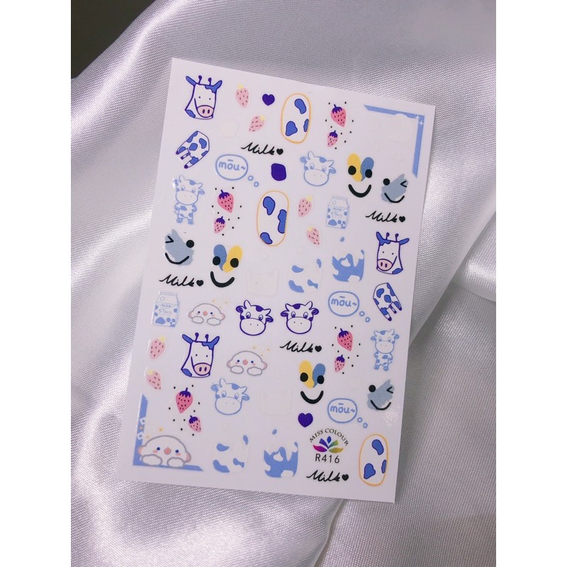 Stiker dán móng hoạt hình