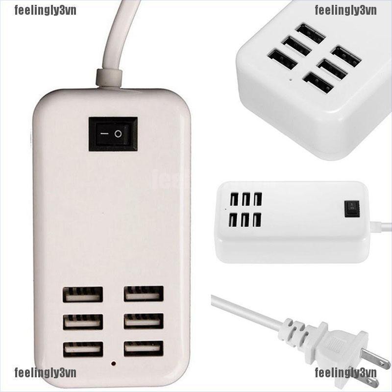 ❤ADA❤ Bộ sạc nhanh 6 cổng USB TO