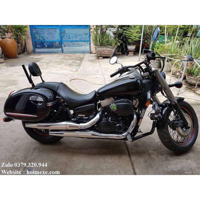 Cặp thùng hông honda shadow 400-750 rộng 23cm + tặng kèm bộ pass ốc vít