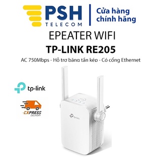 Bộ kích sóng wifi TP-Link RE205, thiết bị mỏ rộng sóng TP-Link RE205 750Mpbs PSH Telecom