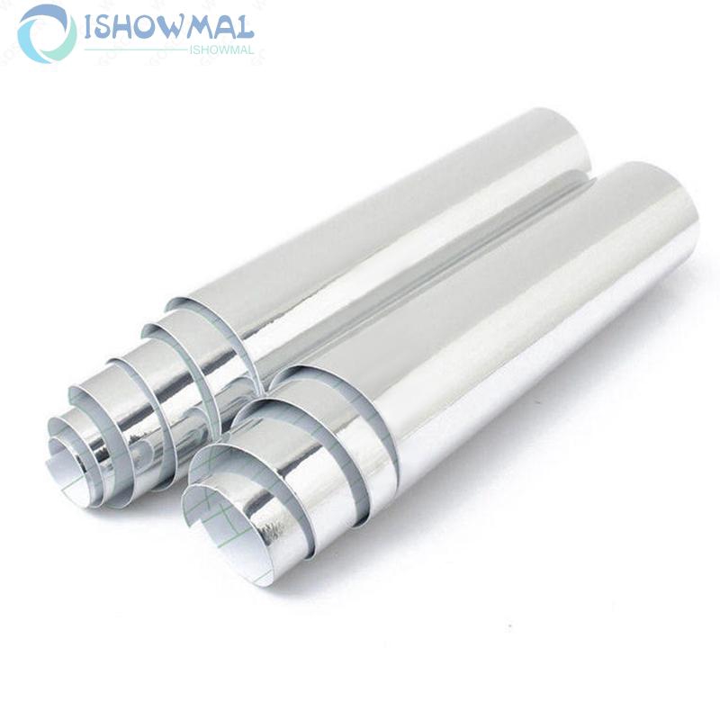 Cuộn phim dán hiệu ứng tráng gương màu bạc trang trí cho xe hơi chống thấm nước tiện dụng