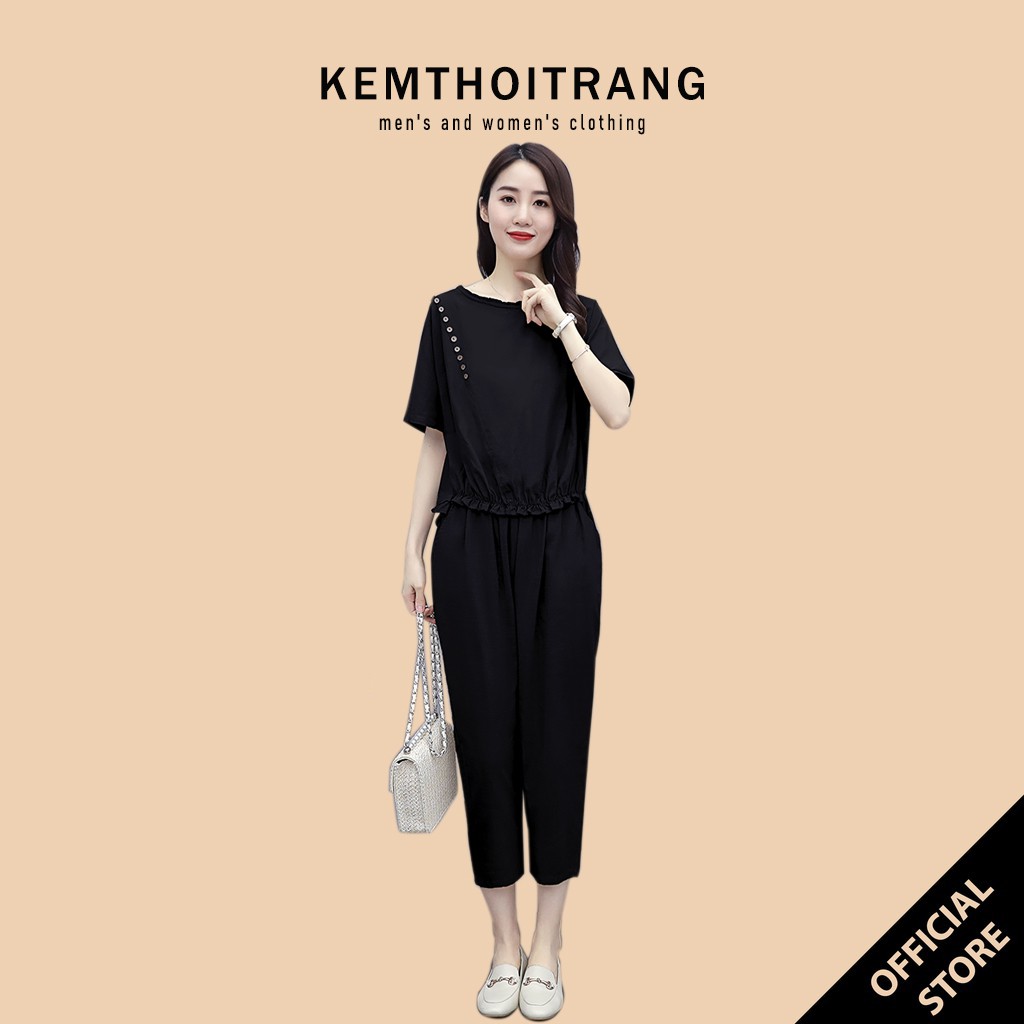 Bộ đũi nữ lửng thiết kế mùa hè, chất đũi thái mát lạnh, đủ màu đủ size lựa chọn