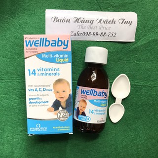 Vitamin tổng hợp Wellbaby Multi-vitamin Liquid 150ml của Anh