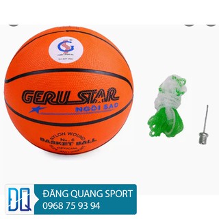 Quả bóng rổ GERU STAR ngôi sao size 7 ( Tặng kèm kim bơm bóng và túi lưới đựng bóng)