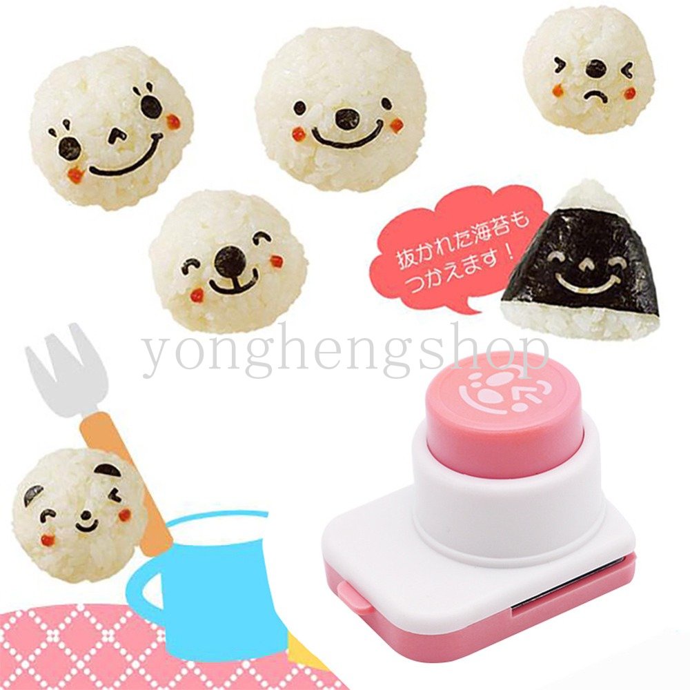 Khuôn Làm Cơm Nắm Hình Mặt Cười Hoạt Hình Dễ Thương