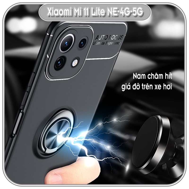 Ốp lưng cho Xiaomi Mi 11 Lite NE - 4G - 5G chống sốc iRing Auto Focus