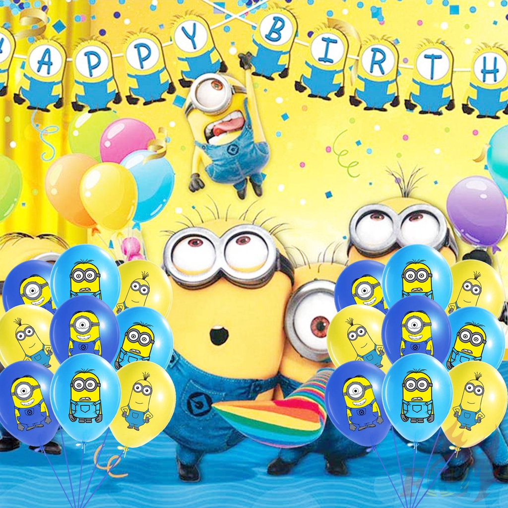 ♦ Trang Trí Tiệc - Bong Bóng ♦ 1 Bong Bóng Latex 12 Inch Họa Tiết Minions Hoạt Hình Trang Trí Tiệc Sinh Nhật