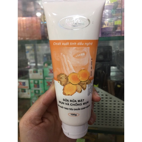 Sữa rửa mặt Misswhite mụn và chống mụn chai 100g