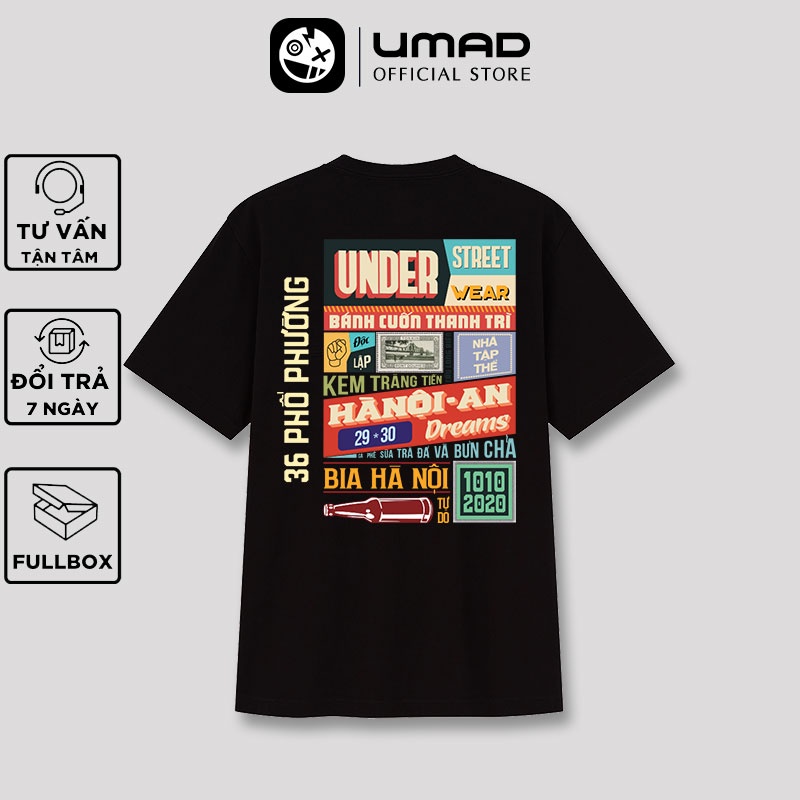 Áo thun UMAD unisex SAIGONESE nam nữ tay ngắn có big size (40kg-110kg)
