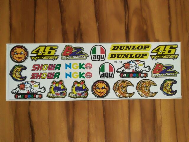 Bộ tem Dunlop 46 lớn trang trí xe