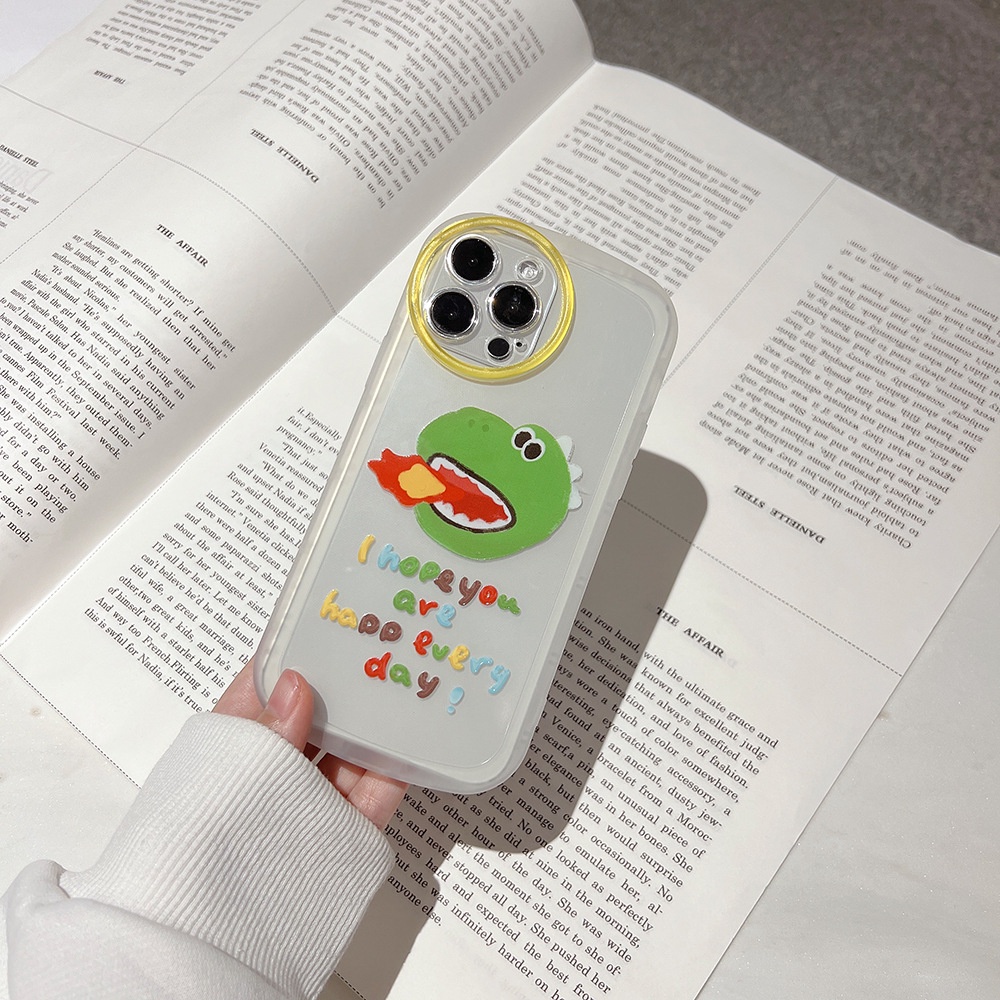 ốp iphone Khủng long thở lửa TPu Silicone Case Điện thoại iPhone 11 Pro Max X Xr Xs 7 8 14 Plus Se 2020 12 pro max 13 mini
