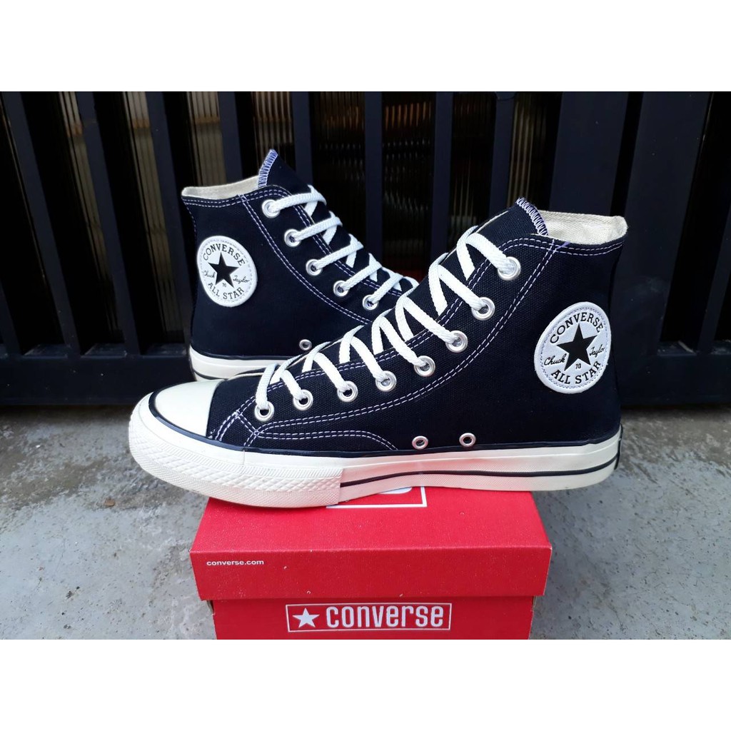 Giày Thể Thao Converse 70.s Cổ Cao Phối Màu Đen Trắng Cá Tính