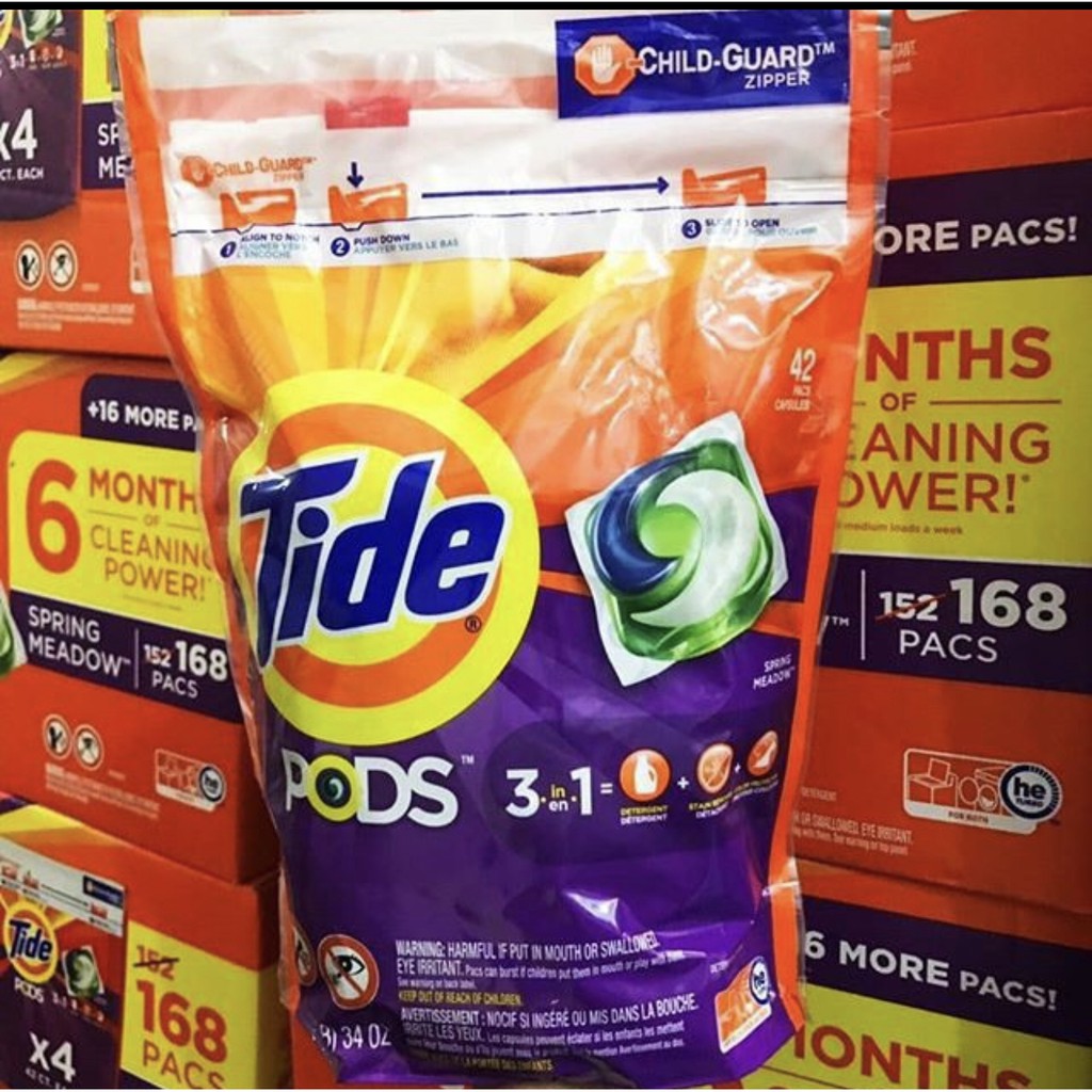 [CHÍNH HÃNG] Viên giặt Tide Pods 3 In 1 loại 42 viên