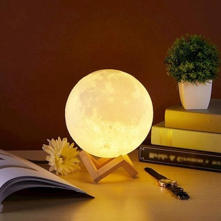 Đèn ngủ đển bàn hình mặt trănng 3D để bàn đễ thương 12cm