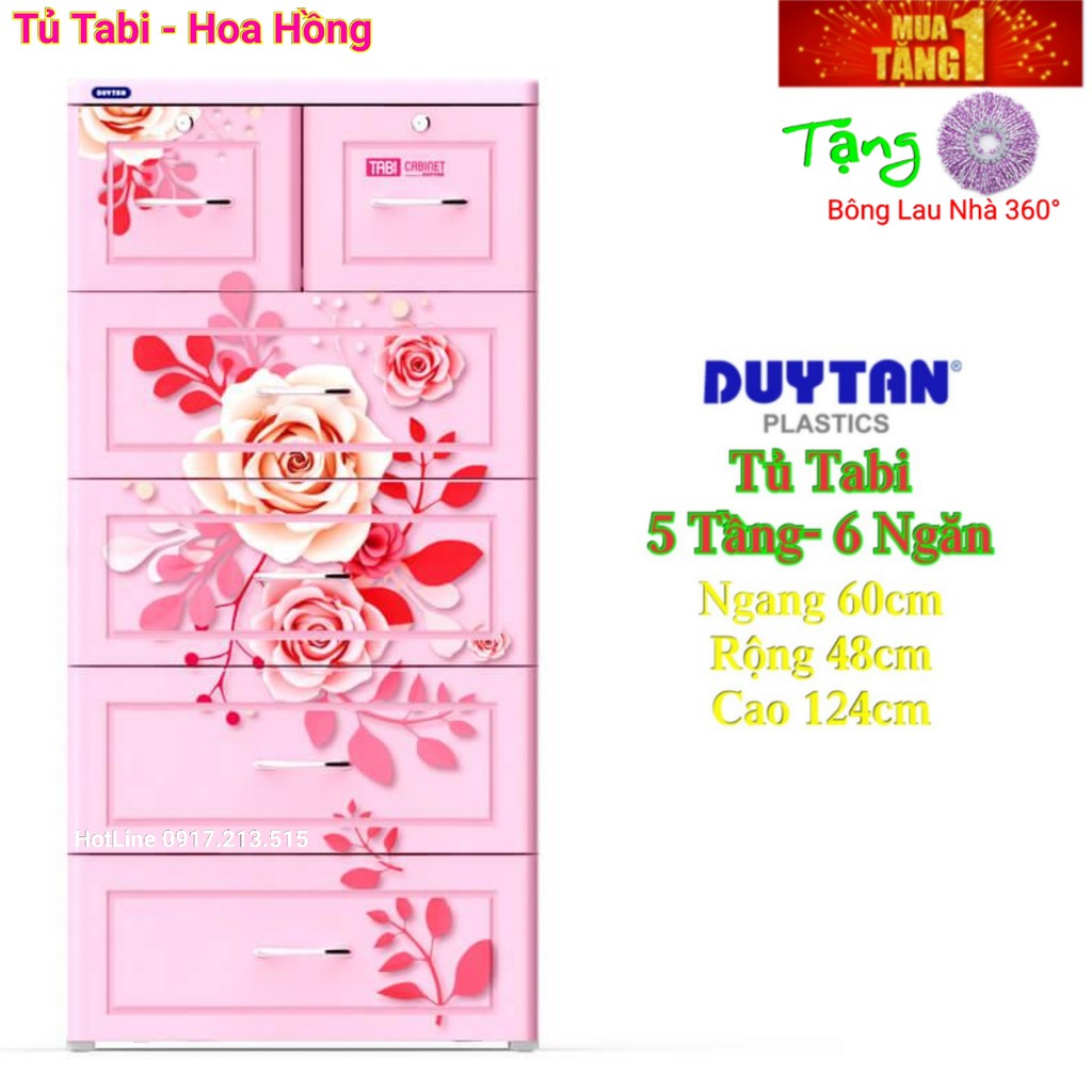 Tủ nhựa duy tân TABI 5 tầng- 6 ngăn CÔ GÁI