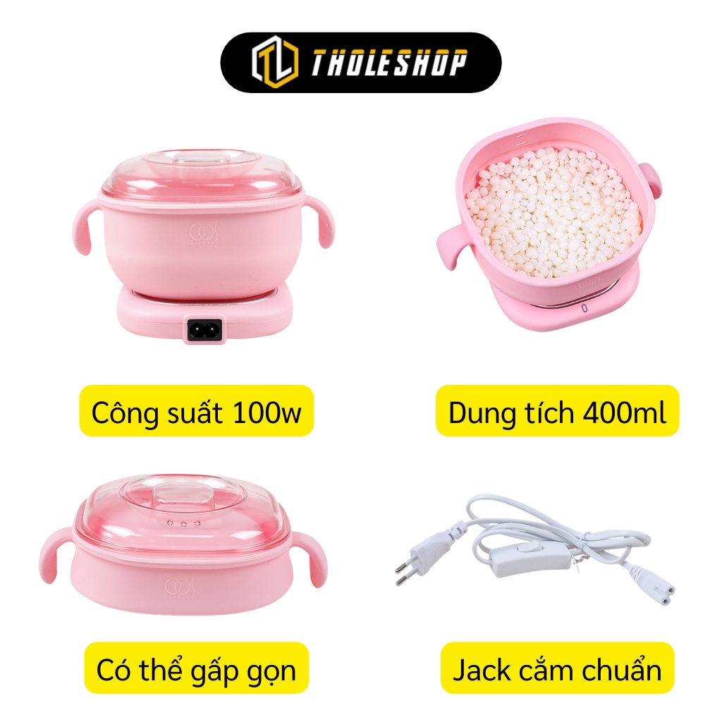 Bộ Nồi Nấu Sáp Silicon Kèm Đế Chống Dính Gấp Gọn Mang Đi - Nồi Đun Sáp Waxing Cao Cấp 1028