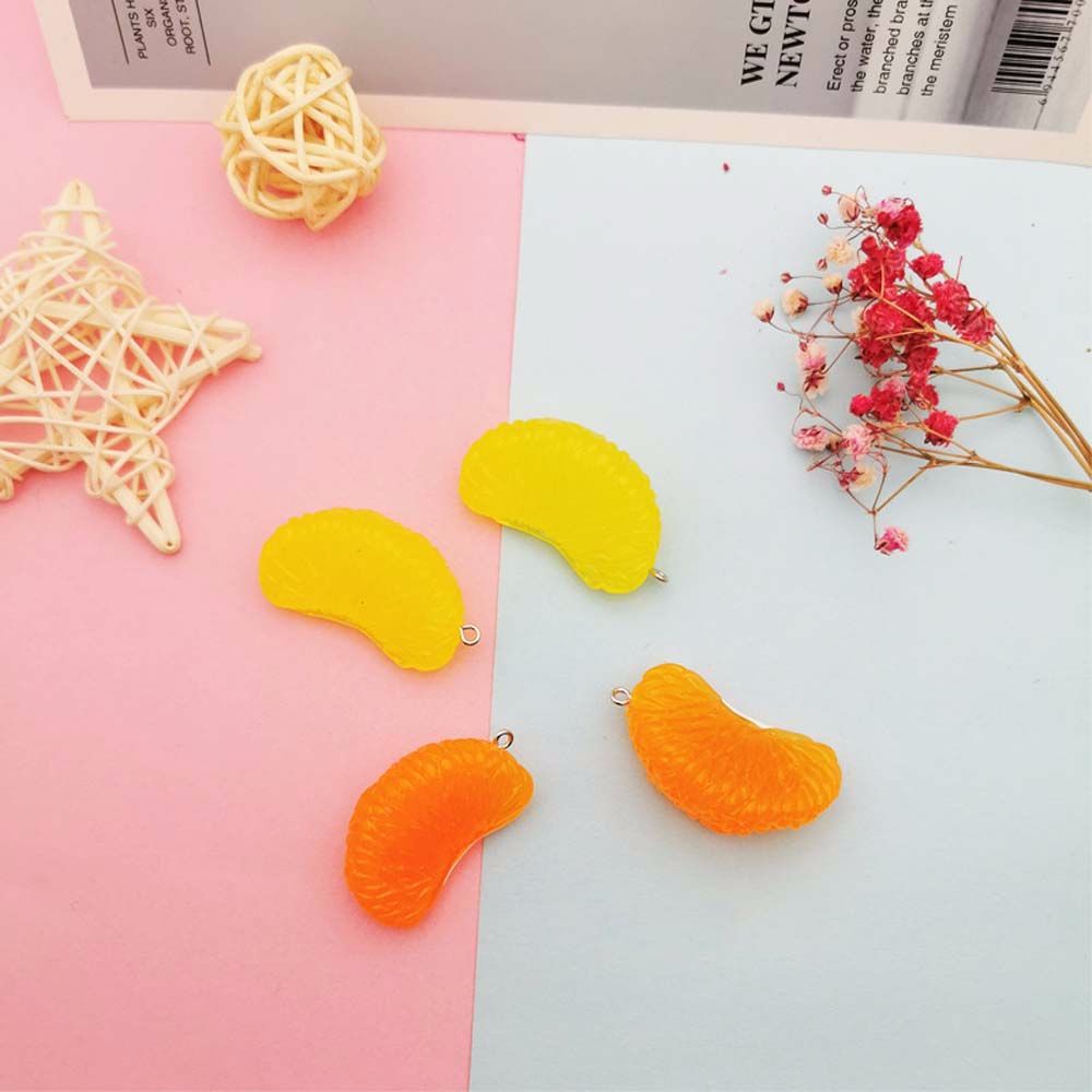 Móc khóa trang trí múi cam trang trí cho airpods/ balo/ túi xách/ xe hơi nhiều màu sắc xinh xắn