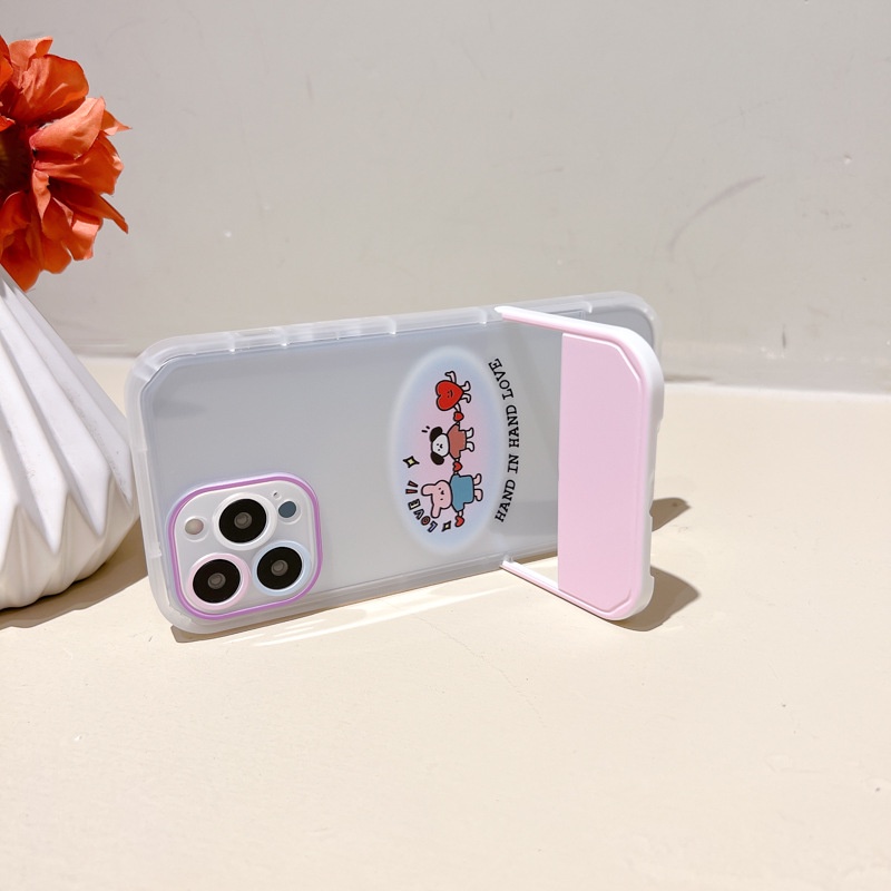 Ốp lưng iphoneỐp Điện Thoại  Kèm Giá Đỡ Tàng Hình Họa Tiết Hoạt Hình Dễ Thương Cho iphone 14 / 13Pro 12 / xs / 6 / 7 / 8PLUSDinuo case