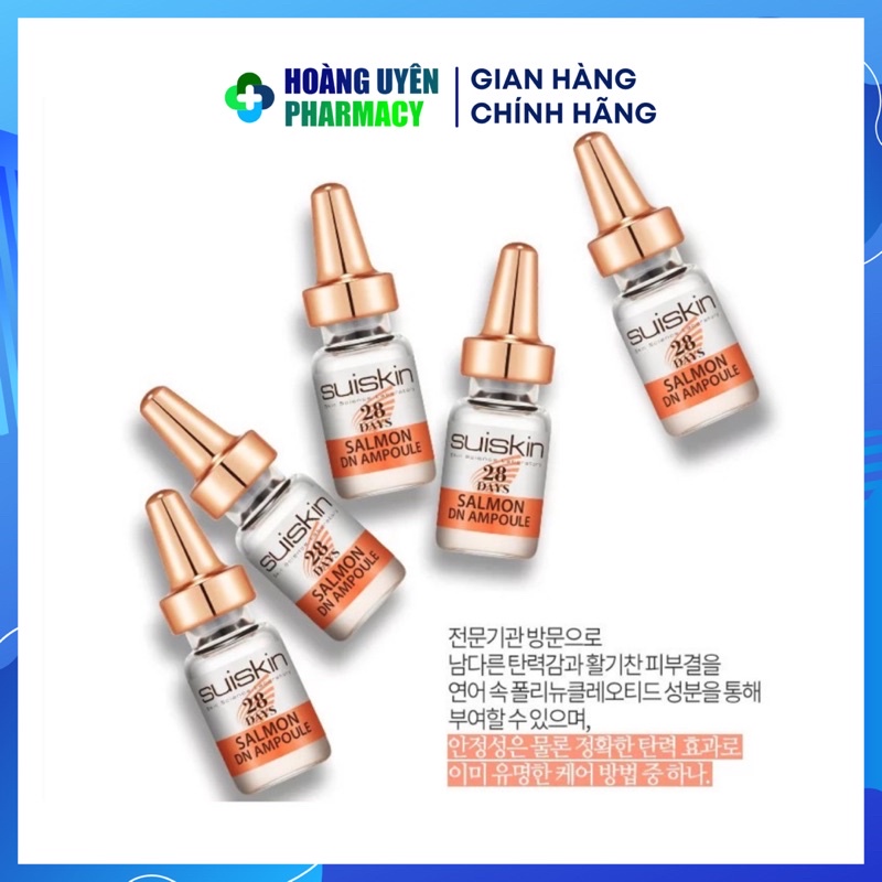 [Tách lẻ] Tinh chất DNA Cá hồi Serum Cá hồi Suiskin 28 Days Salmon Ampoule 2ml