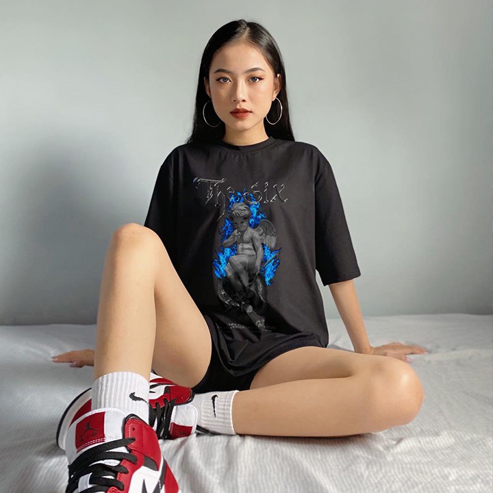 Áo phông tay lỡ unisex - Vải Cotton 4 chiều - HELL ANGEL | BigBuy360 - bigbuy360.vn