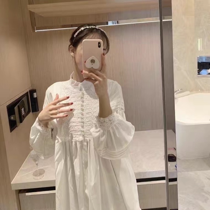 CÓ SẴN🎀Đầm ngắn quý tộc Pháp hoàng gia 𝐋𝐀𝐋𝐀𝐃𝐔𝐃𝐔 nàng thơ đi Đà Lạt, du lịch/Áo kiểu tiểu thư