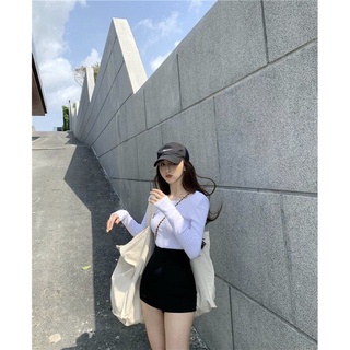 Quần sooc nữ cạp cao kaki bigsize umi hàn quốc0