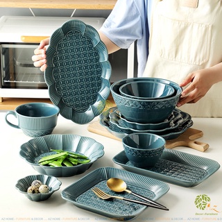 Bộ bát đĩa lẻ Mandala - Gốm sứ cao cấp