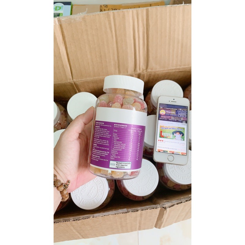 Kẹo Gummy Omega 3 Healthy Care 250 Viên Úc