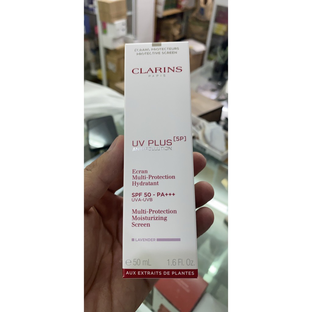 Kem chống nắng Clarins UV Plus SPF 50 PA++++ fullsize 50ml ROSE/LAVENDER