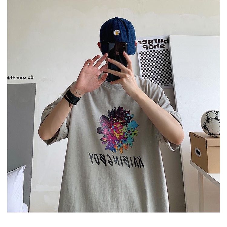 Áo thun tay lỡ unisex bông Kaibingboy