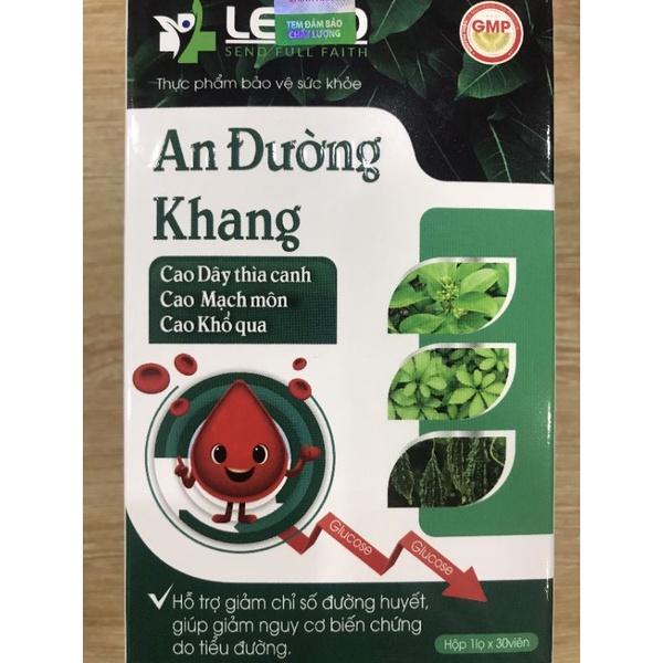 AN ĐƯỜNG KHANG Letco thực phẩm hỗ trợ giảm chỉ số đường huyết, biến chứng tiểu đường